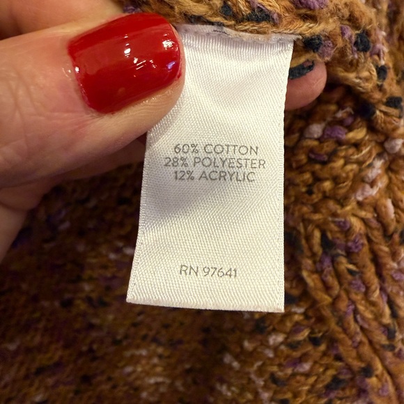 J. Jill Utopia Mixed-Textures Open Front Cardigan Sweater sz M - Picture 7 of 10